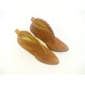 Coconuts By Matisse Womens Ankle Boots Brown Cuban Heel Pointed Toe Pull On 7.5M